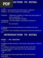 Introduction To Retail