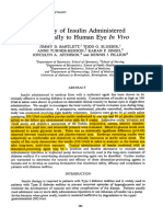 (1994) Bartlett Insulina Topica No Toxica Epitelio Corneal Alta Concentración No Causa Hipoglicemia No Se Absorbe 1994