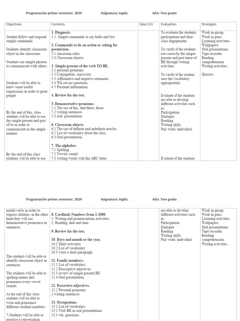 Prog 7th Grade. | Download Free PDF | Linguistic Typology | Language ...