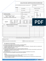 Formulario Simplificado Certificación de Servicios Editable