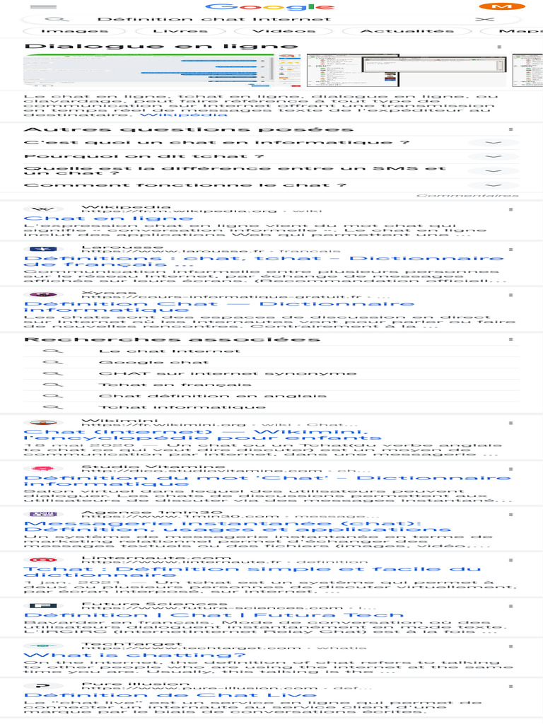 Définition du chat en ligne | PDF | Chat en ligne | Messagerie instantanée
