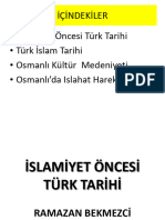 Genel Türk Tarihi Osmanlı Tarihi Ders Notları