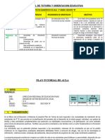 Plan (De Aula) de Tutoría y Orientacion Educativa