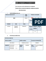 Hoja de Cierre de Gestion