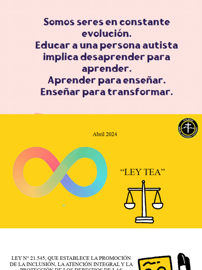 Ley TEA: Inclusión y Derechos Autistas | PDF | Espectro autista | Invalidez