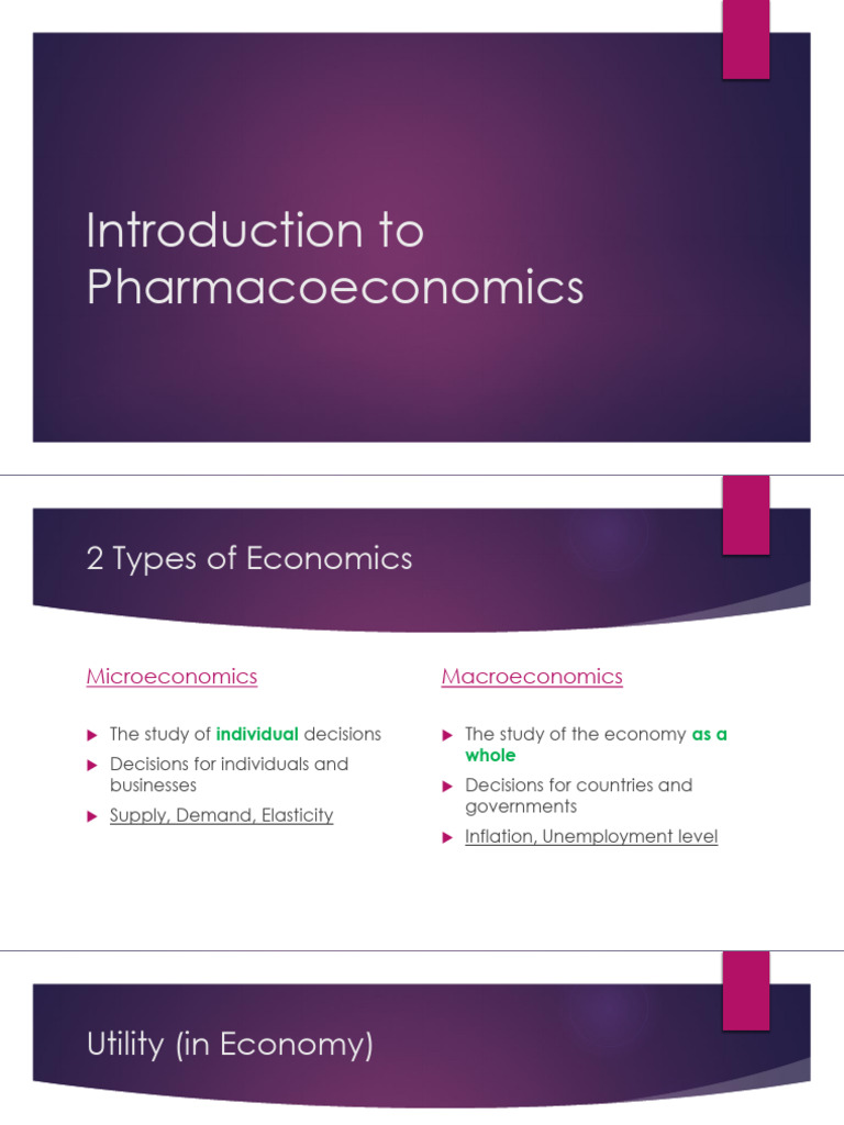 Introduction to Pharmacoeconomics Basics | PDF | Cost Effectiveness ...