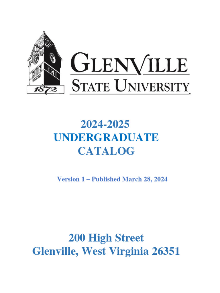 20242025 Undergraduate Catalog Draft 1 0 PDF University And