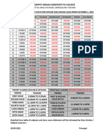 Offline Online Class Days & Class Timings