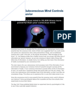 How Your Subconscious Mind Controls Your Behavior PDF Free