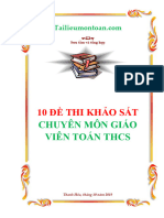 10 de Khao Sat Chuyen Mon Giao Vien Toán THCS