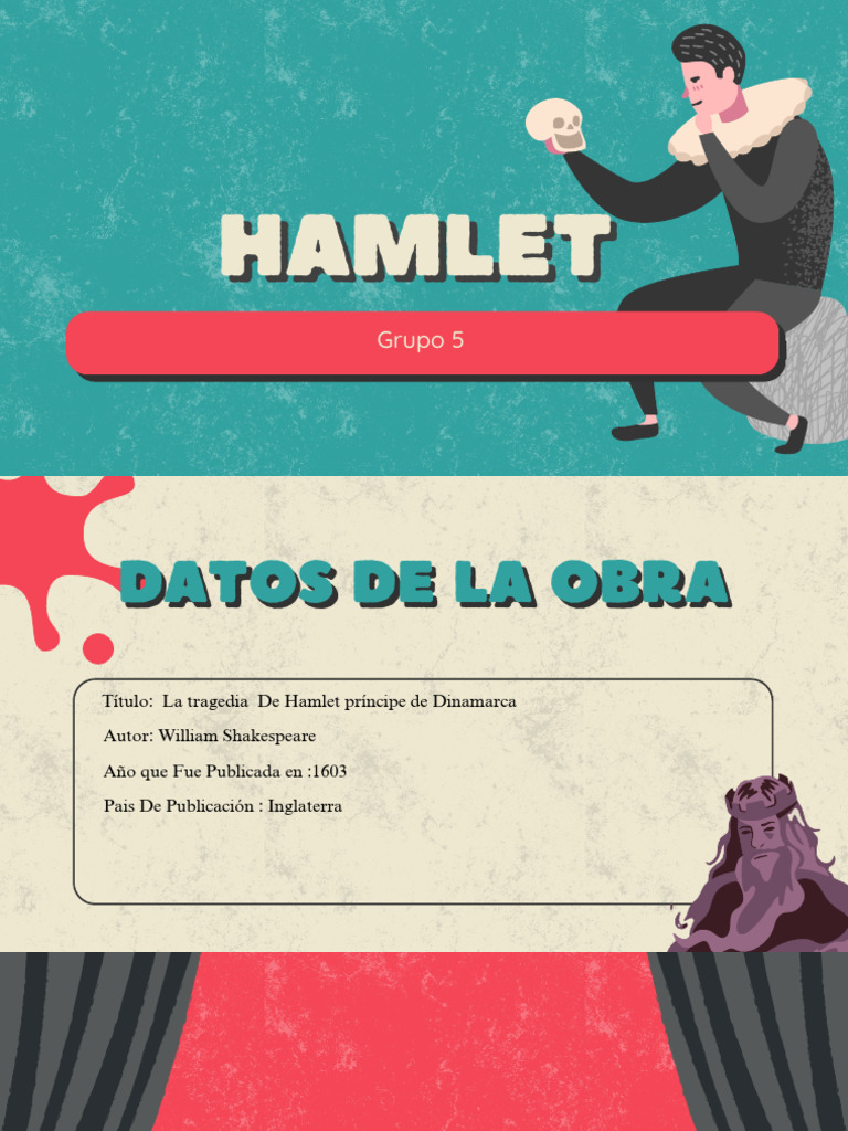 Shakespearean Language Education Presentation in Red Green Textured ...