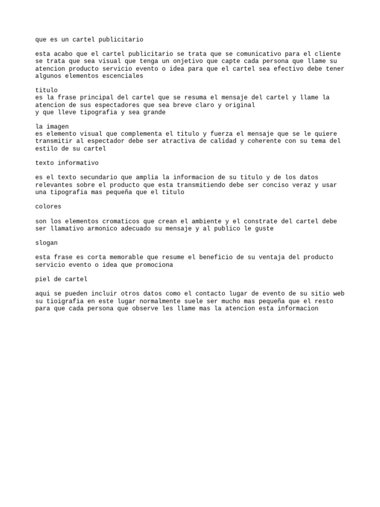 Que Es Un Cartel Publicitario Pdf