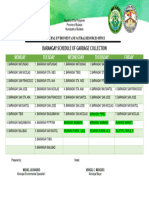 Schedule of Garbage Collection