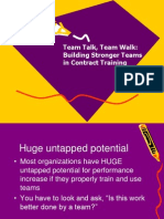 Team Talk, Team Walk: Building Stronger Teams in Contract Training