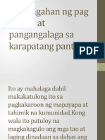 Kahalagahan NG Pag Sulong at Pangangalaga Sa Karapatang