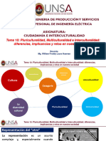 T10 DIAPOSITIVA Pluriculturalidad Multiculturalidad e Interculturalidad