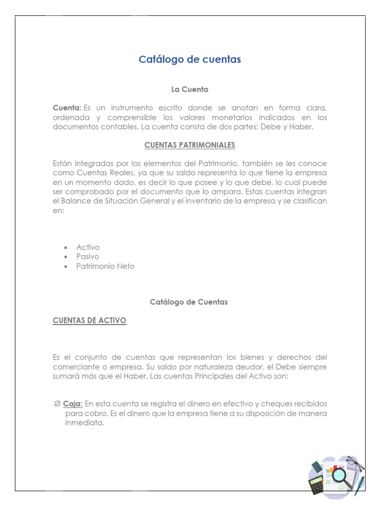 Clasificación de Cuentas Contables | PDF | Contabilidad | Bancos