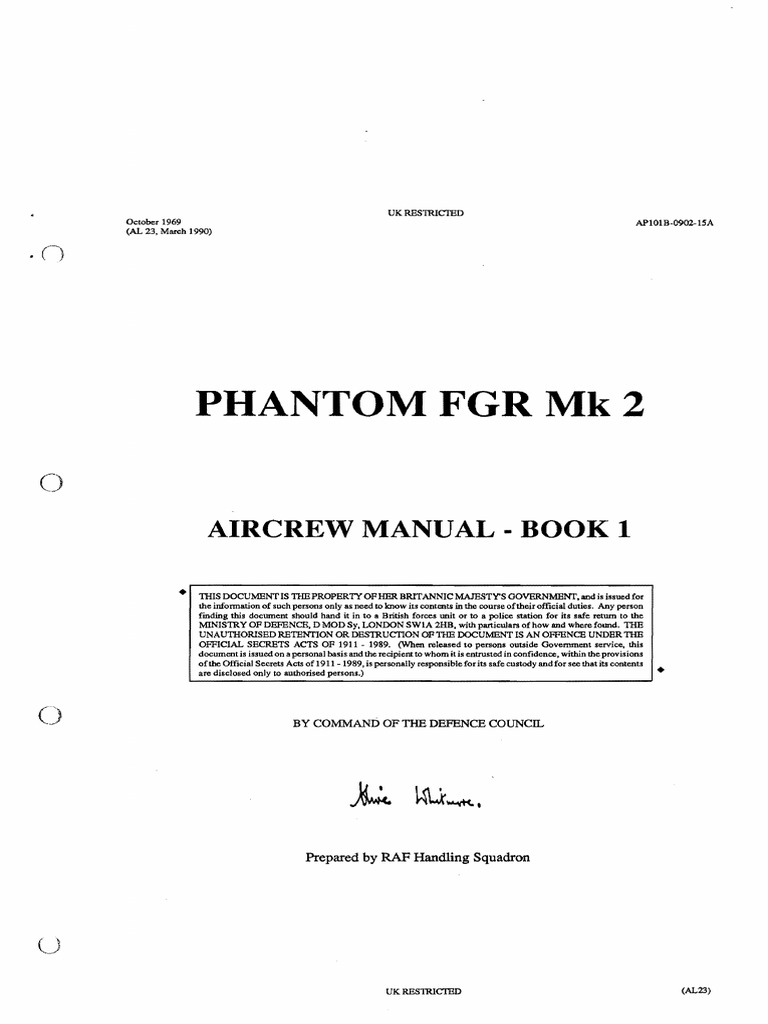 Phantom FGR Mk 2 Aircrew Manual | PDF