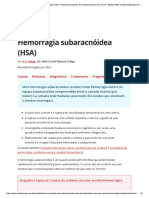 Hemorragia Subaracnóidea (HSA) - Distúr..