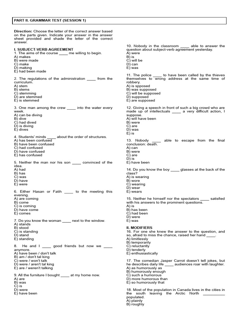 Test Questionnaire | PDF