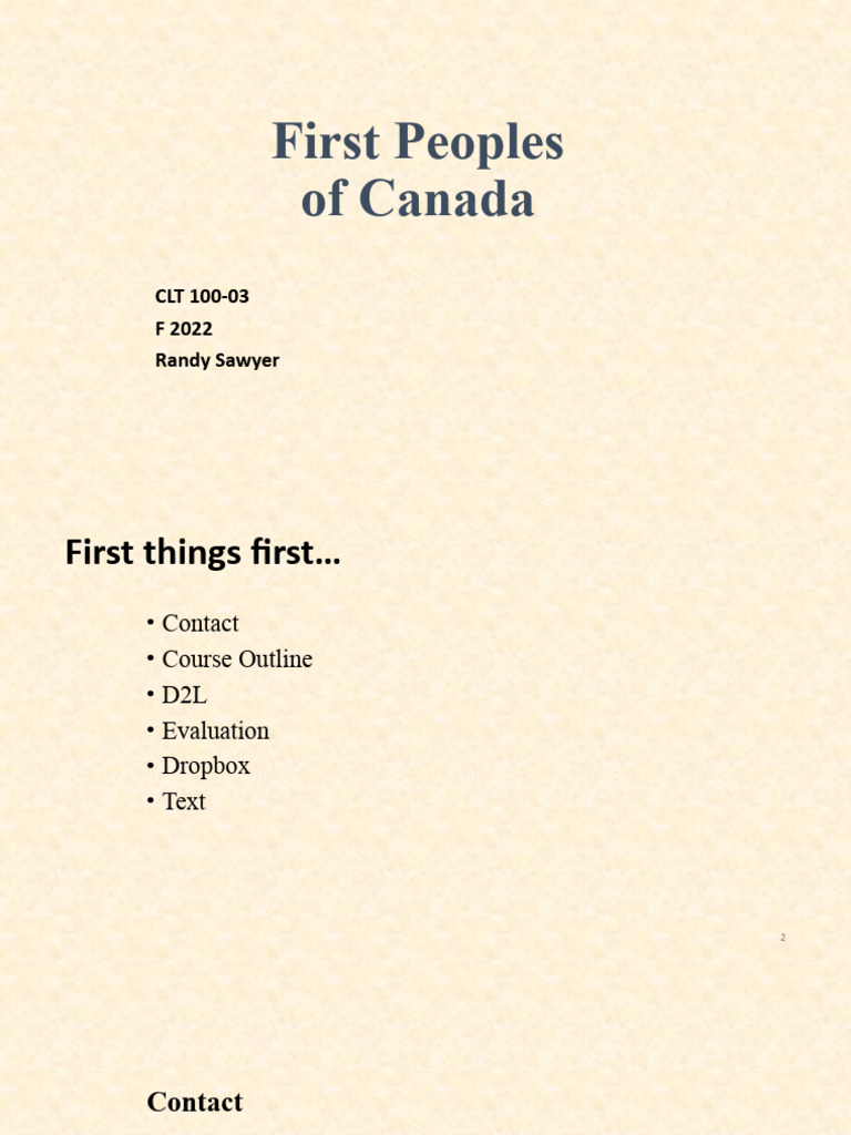 First Peoples of Canada Course Overview | PDF | Career & Growth | Home ...