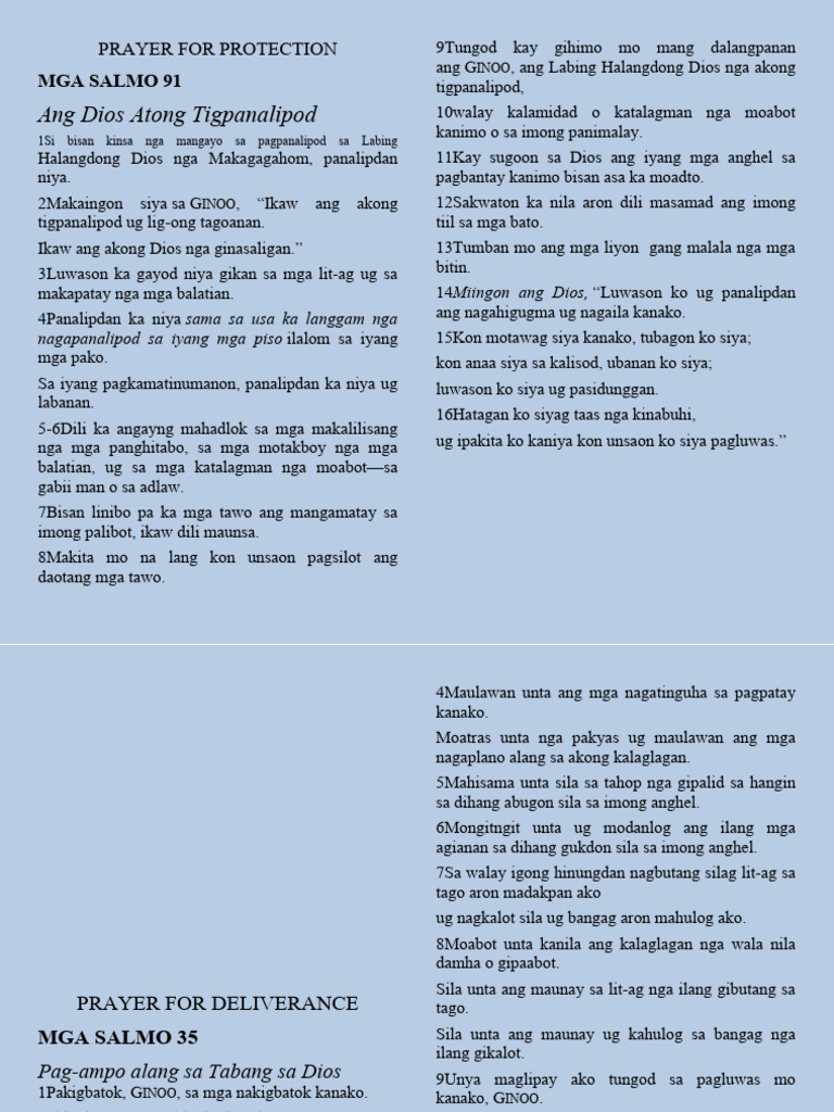 Prayer For Protection | PDF