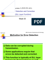 Lecture-3 (TCN TC-421) : Error Detection and Correction (DLL Layer Function)