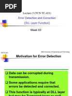 Lecture-3 (TCN TC-421) : Error Detection and Correction (DLL Layer Function)