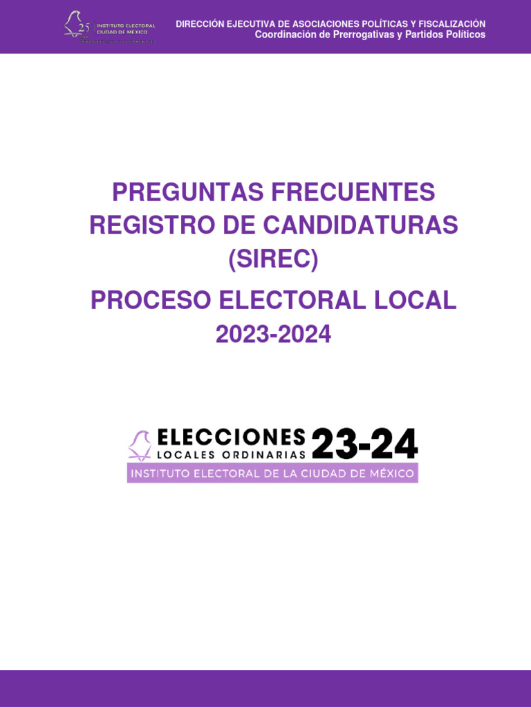 Preguntas Frecuentes SIREC | PDF