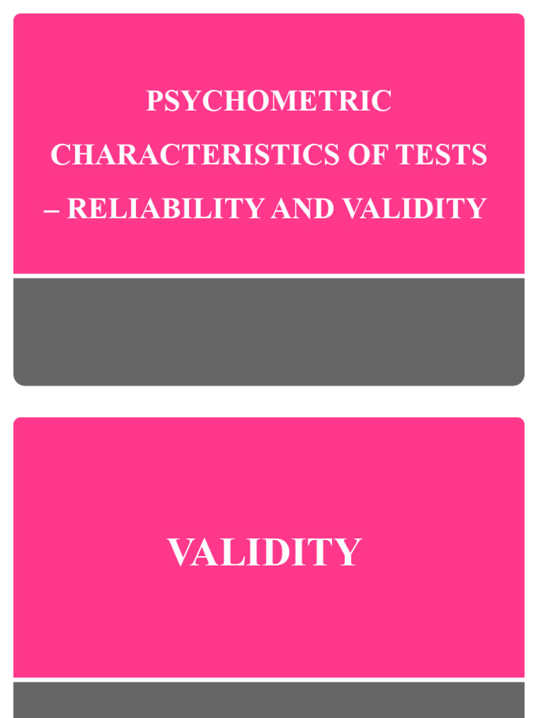 3 VALIDITY - RELAIBILITY 18032024 101010am | PDF | Validity (Statistics ...