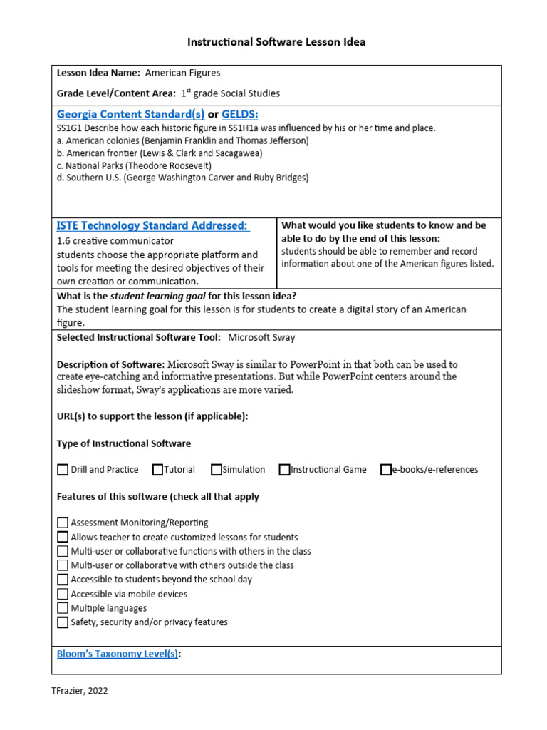 American Figures Digital Story Lesson | PDF | Learning | Human ...