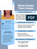 Marian Antonia Tonos Campos: Datos Personales