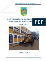 Plan Estratégico Institucional Sucre Pei - 2019 Al 2022