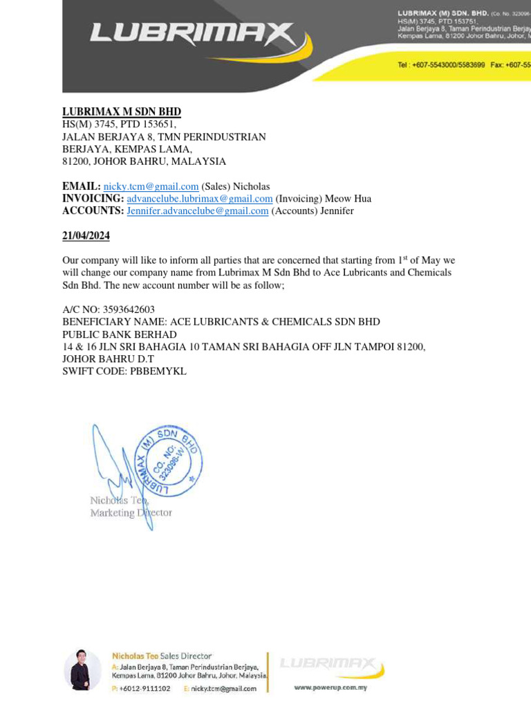 Letter of Notification | PDF