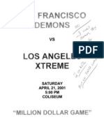 2001 San Francisco Demons Vs LA Extreme XFL Scouting Report - 106 Pages