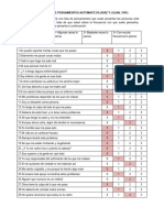 Inventario 2 de Pensamientos Automaticos Sin Baremos PRE 8 970 2039