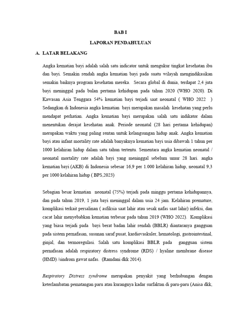 RDS pada Bayi: Penanganan dan Asuhan | PDF