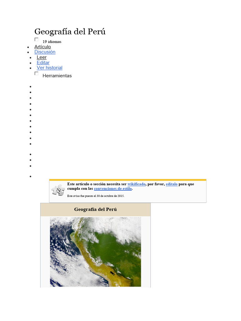 Geografía Del Perú | PDF | América del Sur | Perú