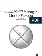 Cobranet Manager Lite For Yamaha: Owner'S Manual