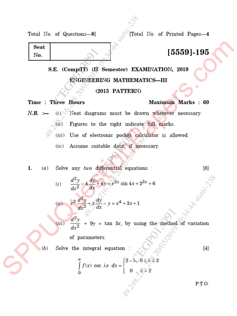 Be - Computer Engineering - Semester 4 - 2019 - May - Engineering ...