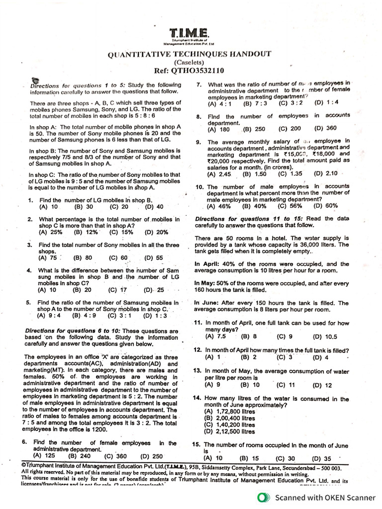 DI Level 1 (Sheet 10) | PDF