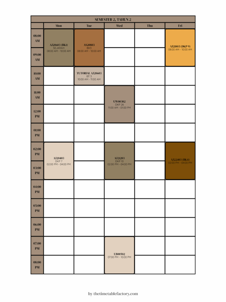 Timetable | PDF