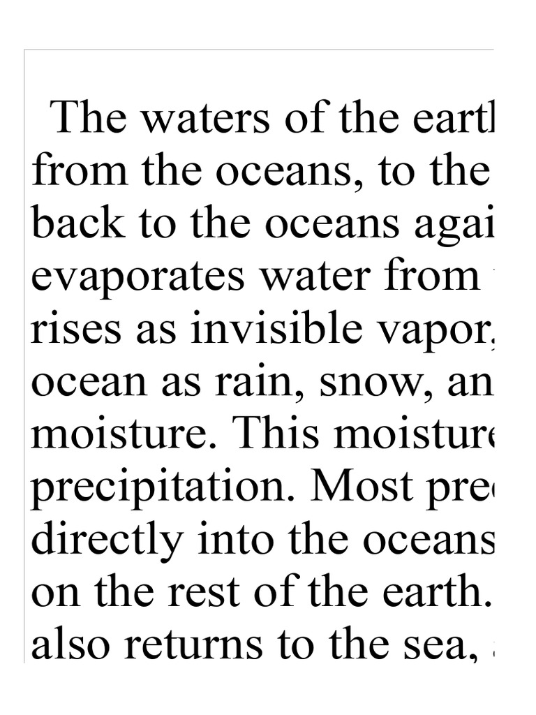Water Cycle | PDF