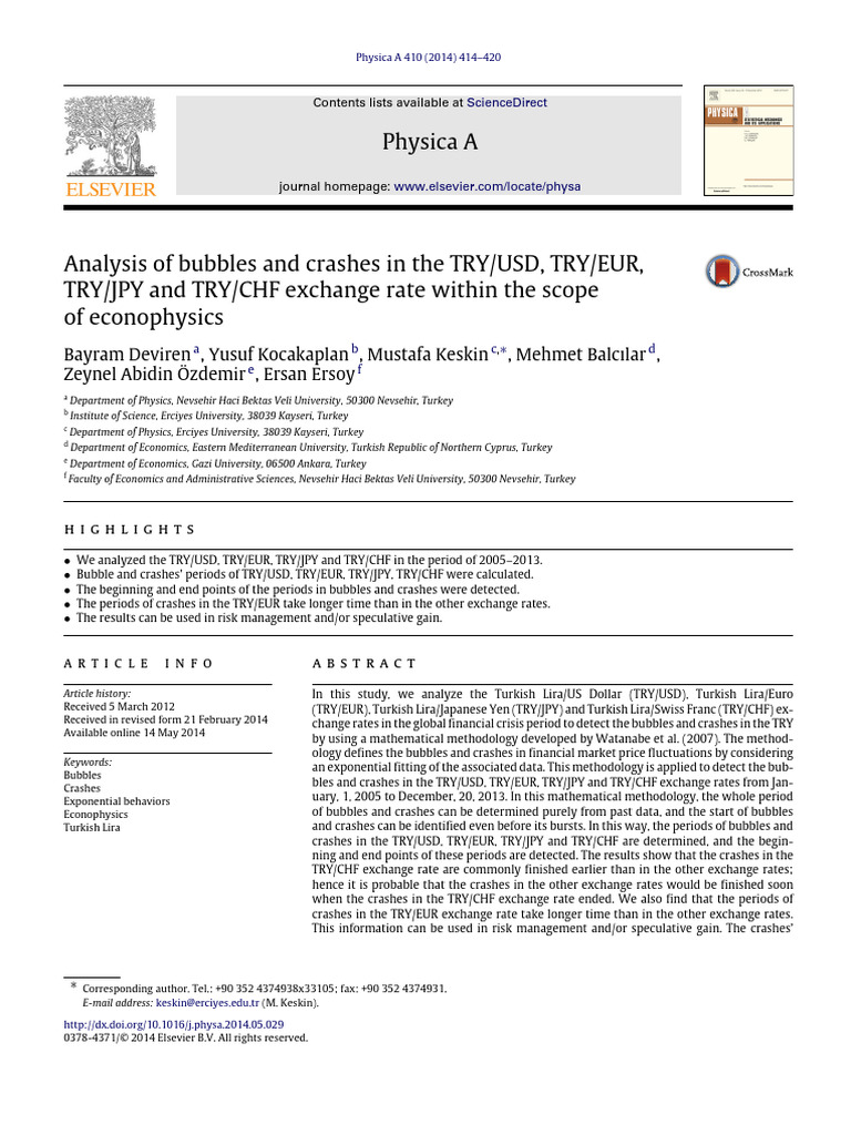 Bubbles and Crashes | PDF | Economic Bubble | Exchange Rate