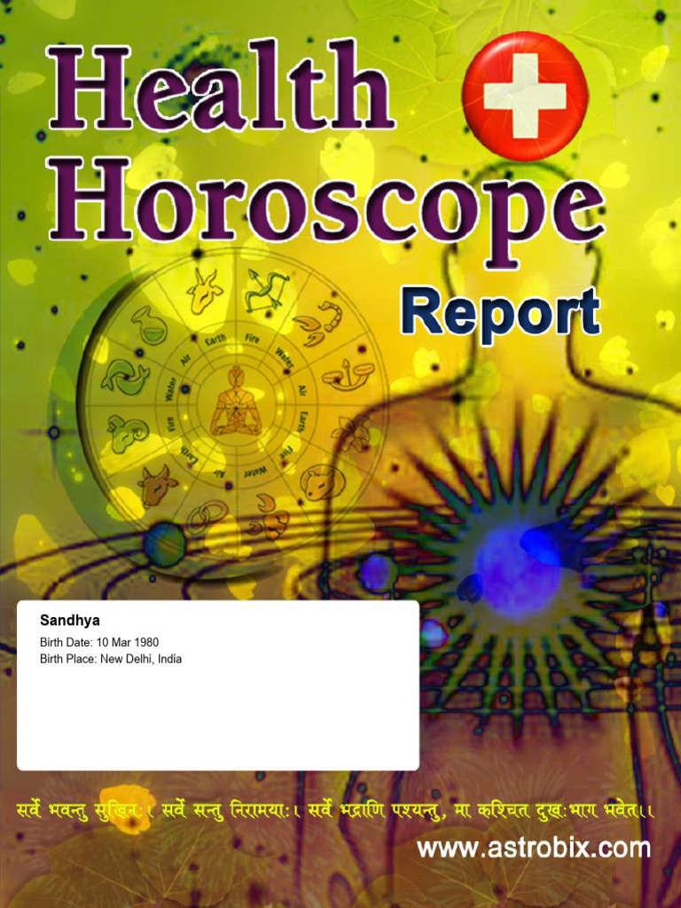 Health Horoscope PDF Ayurveda Horoscope