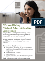 Virtual Administrative Assistant Job Post