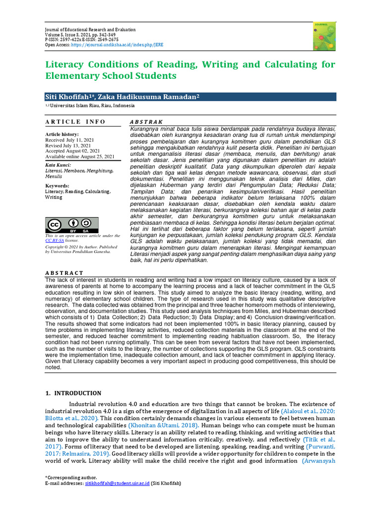 Jurnal 02 | PDF | Literacy | Learning