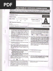 PPSC-Veterinary-Officer Model Paper