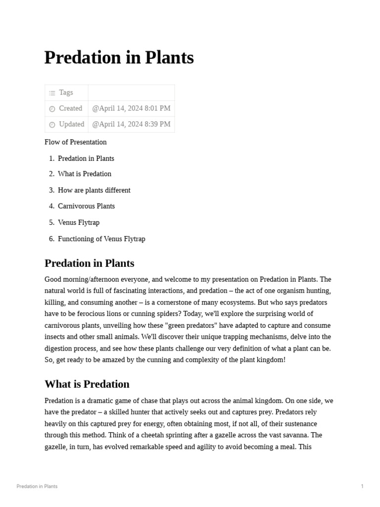Predation in plants pdf predation plants