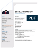 Dheeraj Chandran CV Uae